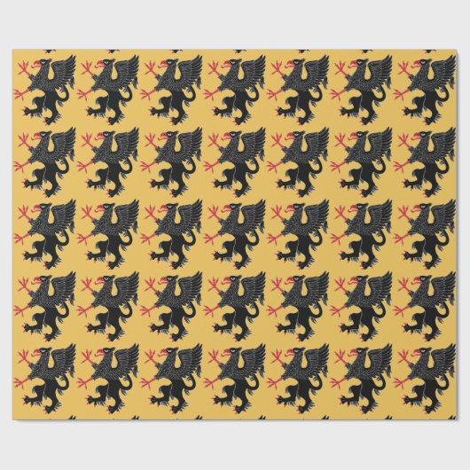 Griffin Rampant Sable Cadeaupapier (Vlak)