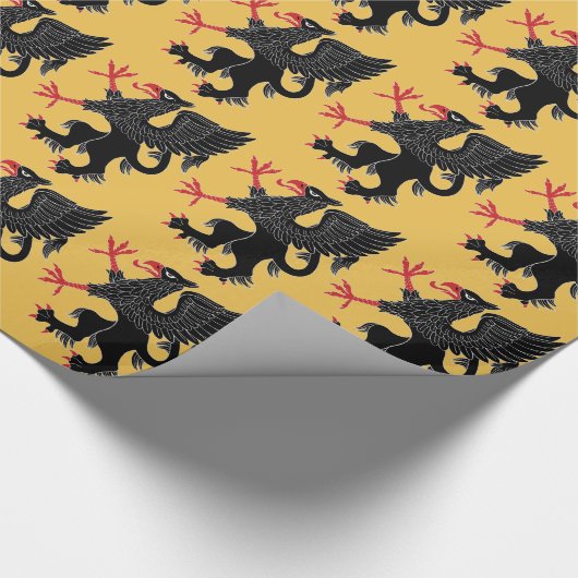 Griffin Rampant Sable Cadeaupapier (Hoek)