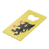 Griffin Rampant Sable Creditkaart Flessenopener (Achterkant Gekanteld)
