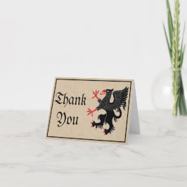 Griffin Rampant Sable Dank U Kaart