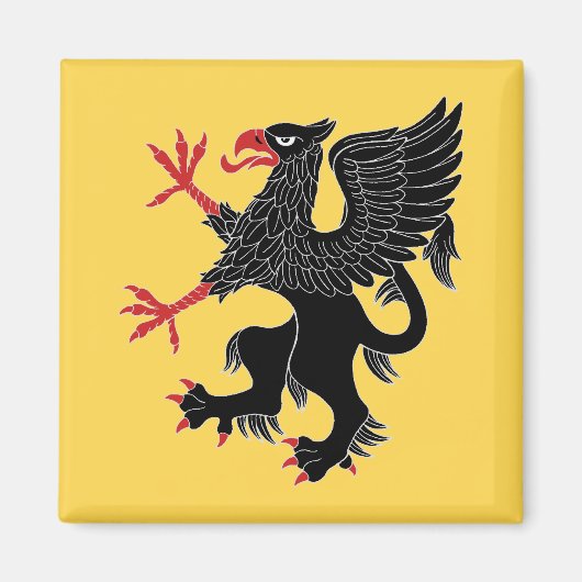 Griffin Rampant Sable Magneet (Voorkant)
