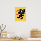 Griffin Rampant Sable Poster (Keuken)