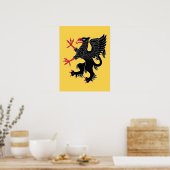 Griffin Rampant Sable Poster (Keuken)