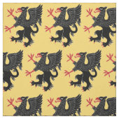 Griffin Rampant Sable Stof (Swatch)