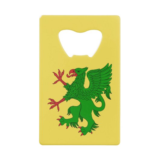 Griffin Rampant Vert Creditkaart Flessenopener (Voorkant)