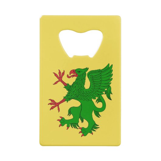 Griffin Rampant Vert Creditkaart Flessenopener (Achterkant)