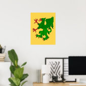 Griffin Rampant Vert Poster (Thuiskantoor)