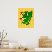 Griffin Rampant Vert Poster (Keuken)