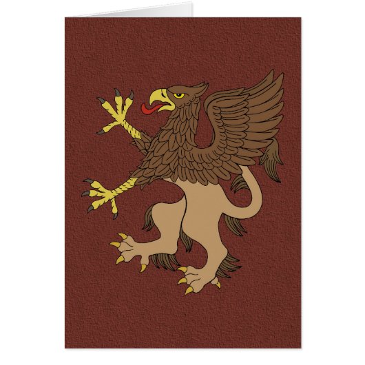 Griffin Rampant Wenskaart (Voorkant)