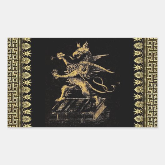 Griffin Rechthoekige Sticker (Voorkant)