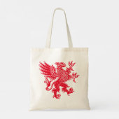Griffin - Rood Tote Bag (Achterkant)