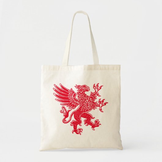 Griffin - Rood Tote Bag (Voorkant)