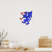 Griffin Staande Azure Poster (Keuken)