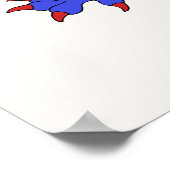 Griffin Staande Azure Poster (Hoek)