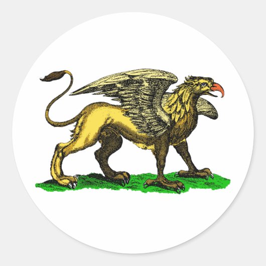 Griffin-Sticker Ronde Sticker (Voorkant)