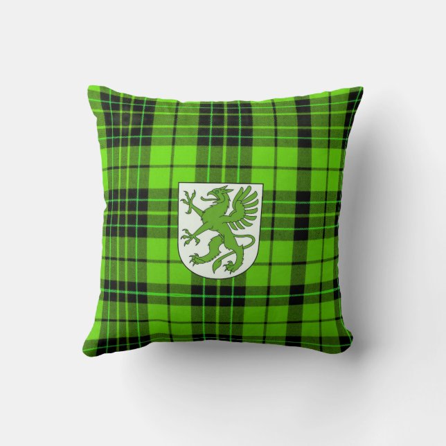 GRIFFIN-TARTAN GREEN KUSSEN (Achterkant)