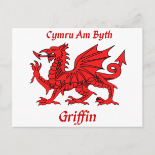 Griffin Welsh Dragon Briefkaart