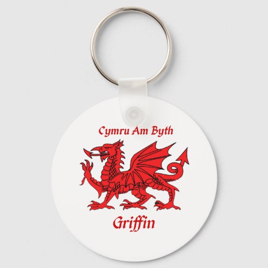 Griffin Welsh Dragon Sleutelhanger (Voorkant)