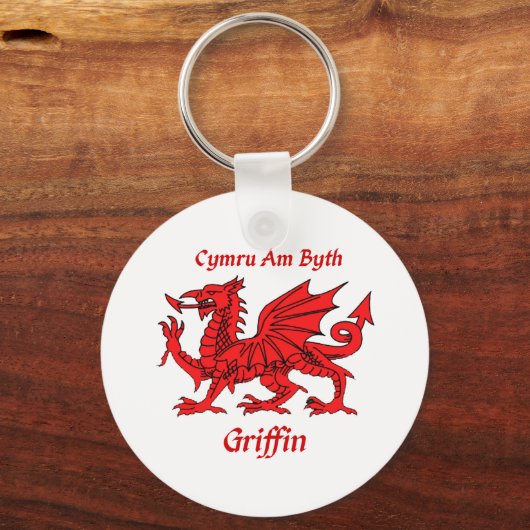 Griffin Welsh Dragon Sleutelhanger (Voorkant)