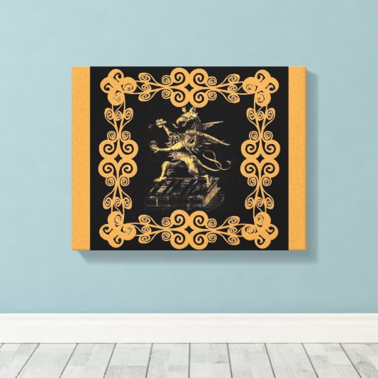 Griffin Wrapped canvas Afdruk (Insitu (Houten vloer))