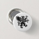 Griffin - zwart en wit ronde button 3,2 cm (Voorkant /achterkant)