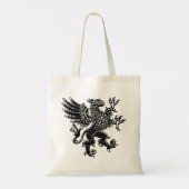 Griffin - zwart en wit tote bag (Achterkant)