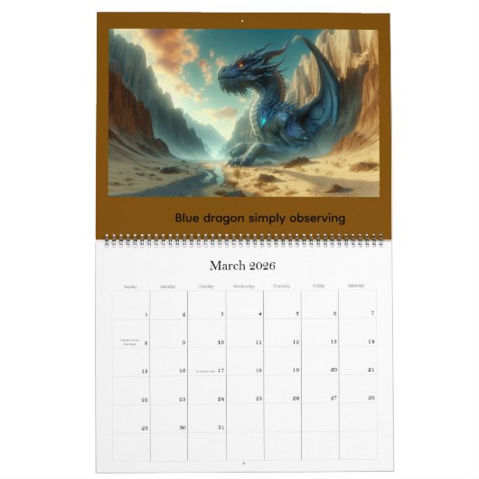 Griffins, Dragons, & Desolate landscapes Kalender (Mar 2026)