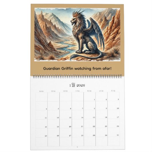Griffins, Dragons, & Desolate landscapes Kalender (Jan 2026)