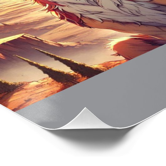 Griffins, Dragons, & Desolate landscapes Perfect Poster (Hoek)