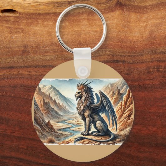 Griffins, Dragons, & Desolate landscapes Sleutelhanger (Voorkant)