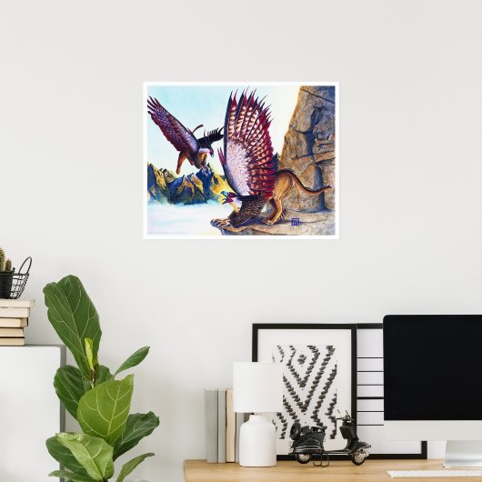 Griffins op Cliff Poster (Thuiskantoor)
