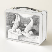 Griffins sculptuur monochrome potlood Art (Achterkant)