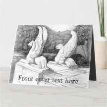 Griffins sculptuur monochrome potlood Art