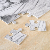 Griffins sculptuur monochrome potlood Art Legpuzzel (Zijkant)