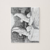 Griffins sculptuur monochrome potlood Art Legpuzzel (Verticaal)