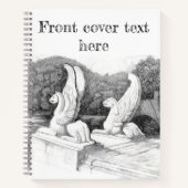 Griffins sculptuur monochrome potlood Art Notitieboek (Voorkant)