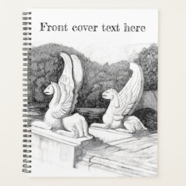 Griffins sculptuur monochrome potlood Art Planner