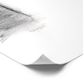 Griffins sculptuur monochrome potlood Art Poster (Hoek)