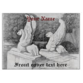 Griffins sculptuur monochrome potlood Art Snijplank (Voorkant)