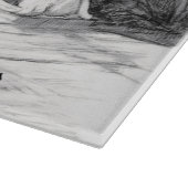 Griffins sculptuur monochrome potlood Art Snijplank (Hoek)