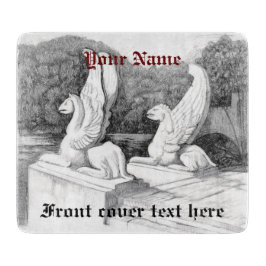 Griffins sculptuur monochrome potlood Art Snijplank