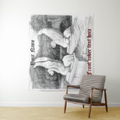 Griffins sculptuur monochrome potlood Art Wandkleed (In situ)