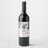 Griffins sculptuur monochrome potlood Art Wijn Etiket (Voorkant)