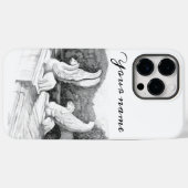 Griffins sculptuur monochroom Case-Mate iPhone case (Achterkant (horizontaal))