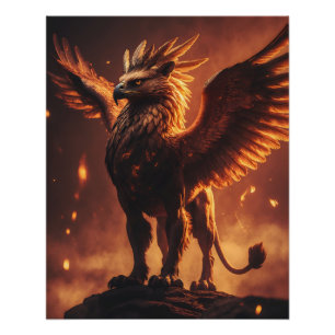 Griffioen in Vlammen – Mythische Kracht Perfect Poster