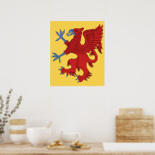 Griffioen opgericht keel poster (Keuken)