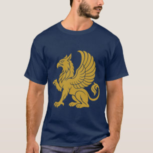 Griffioen van Abdera Oud-Grieks Gouden Embleem T-shirt
