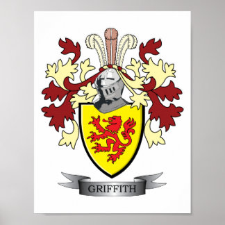 Griffith Family Crest Coat. Poster