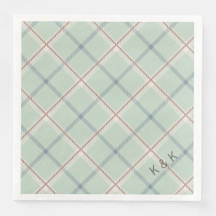 Griffith Family Tartan Pset Check in Sage Green Servet