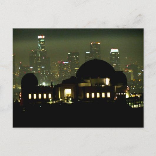 Griffith Observatorium bij nacht Briefkaart (Voorkant)